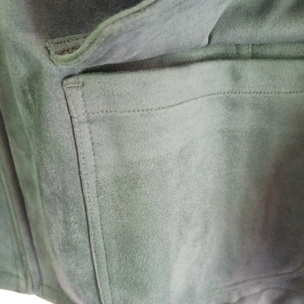 Women's Microsuede Zip-Front Jacket, Appleseed's, size XL, Forest‎ Green - Picture 5 of 9